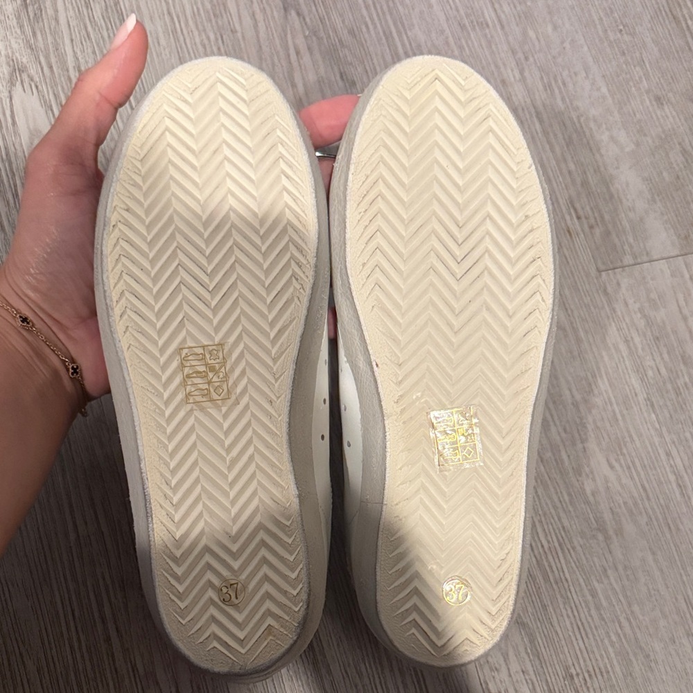 Golden Goose White Sneakers with Pink Glitter Heel - Picture 14 of 14
